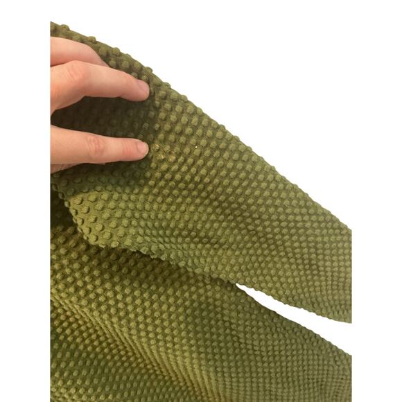 COS Women Waffle Knit Top Size Small Forest Green Textured Fall BOHO Cotton READ - Picture 6 of 8